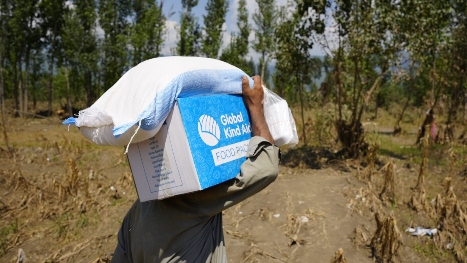 Person carrying food pack